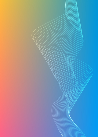 Blur rainbow gradient backdrop of bright glow perspective with lighting wavy lines with space place...