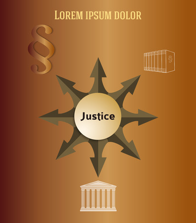 Modern design style infographic for Legalのイラスト素材