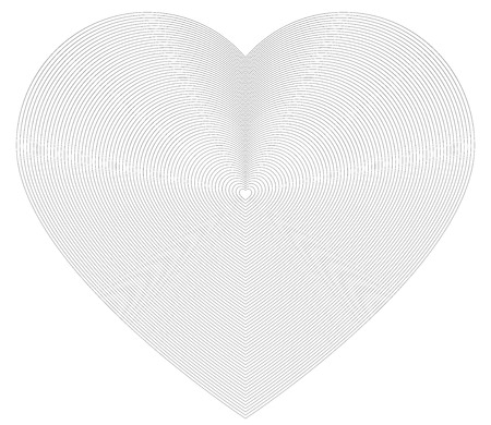 Design elements symbol Editable icon - silhouette heart, isolated on white background.のイラスト素材