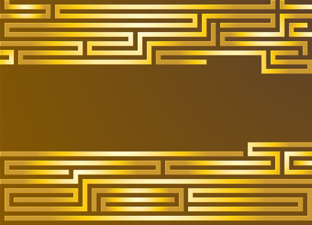 Labyrinth texture on gold texture metallic background.のイラスト素材
