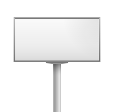 Billboard city Banner Stand on isolated clean background. Design template blank big board city display template for designers.のイラスト素材