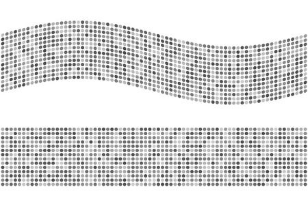 Modern geometric grey halftone background of bright glowing perspective with ellipse element circle. Graphic image template white black tone.のイラスト素材