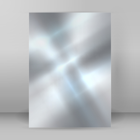 Modern metalic grey background of bright glowing perspective. Gorgeous graphic image template. Abstract vector Illustration for your business brochure colors silver, steelのイラスト素材