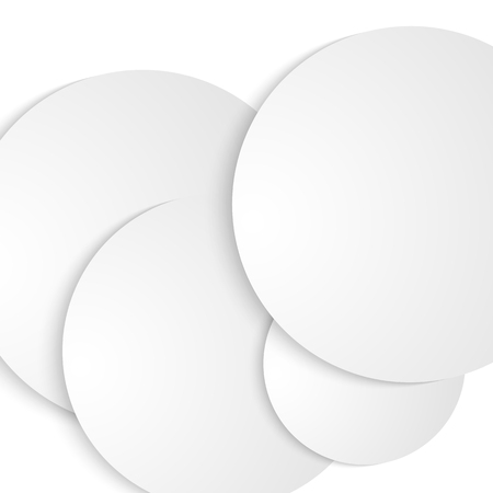 Modern Design infographic style template on white background with 3d effect circle. Vector illustration for new product newsletters, web banners, pages presentation, booklet layout, leafletのイラスト素材