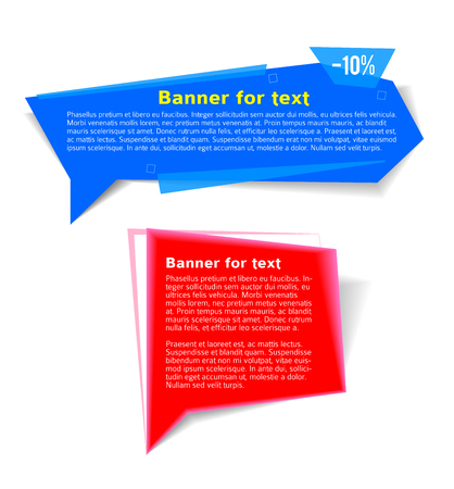 Set Banners for text design with communication bubbles border, isolated on white background. Vector abstract illustration of Eps 10. Theme black friday, big sales, to edit connection of messagesのイラスト素材