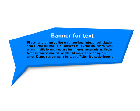 Blue Banners for text design with communication bubbles border, isolated on white background. Vector abstract illustration of Eps 10. Theme black friday, big sales, to edit connection of messagesのイラスト素材