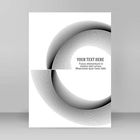 Design element Curved sharp corners wave many lines. Abstract vertical broken stripes on white background isolated. Creative line art. Vector illustrationの写真素材