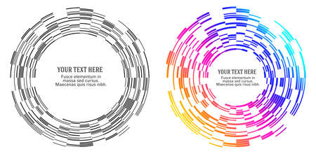 Design elements. Ring circle elegant frame border. Abstract Circular logo element on white background isolated. Creative art. Vector illustration EPS 10 digital for promotion new productのイラスト素材