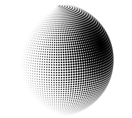 Design elements symbol Editable icon - Halftone circles, halftone dot pattern on white background. Vector illustration eps 10 frame with black abstract random dots for technology, electronicのイラスト素材