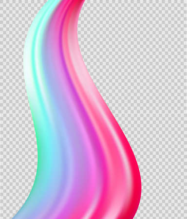 Modern colorful flow poster. Wave Liquid shape in rainbow color reflects flare background. Art design for your design project. Vector illustration EPS10 or booklet layout, wellness leaflet, newsletterのイラスト素材