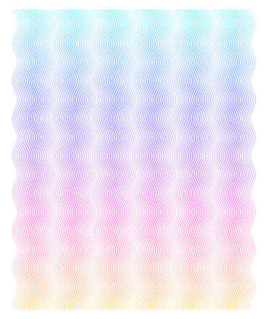 Soft rainbow color. Linear background. Design elements. Poligonal lines. Guilloche. The protective layer for banknotes, diplomas and certificates template. Vector illustration EPS 10のイラスト素材