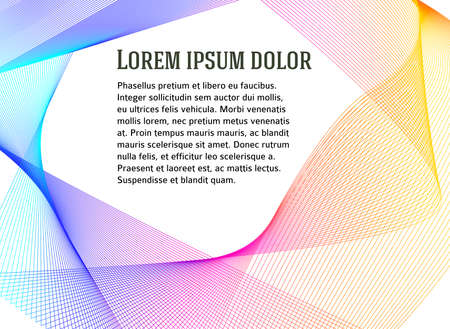 Soft rainbow color. Linear background. Design elements. Poligonal lines. Guilloche. The protective layer for banknotes, diplomas and certificates template. Vector lines created using Blend Toolのイラスト素材