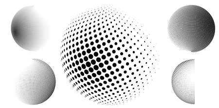 3D decorative balls with chess dot spheres isolated on white. Vector illustration . Design elements for your advertising flyer, presentation template, brochure layout, book coverのイラスト素材