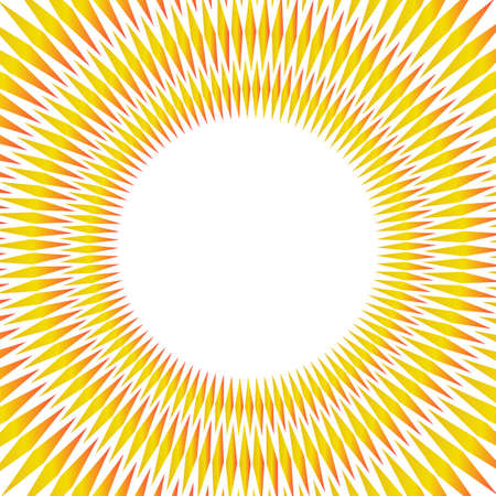 Summer golden yellow disk background with rays sun light burst. Hot with space for your messageのイラスト素材
