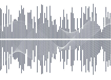 Color equalizer isolated on white background. Vector illustration. Pulse music player. Audio wave...