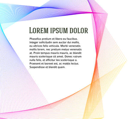 Soft rainbow color. Linear background. Design elements. Poligonal lines. Guilloche. The protective layer for banknotes, diplomas and certificates template. Vector lines created using Blend Toolのイラスト素材