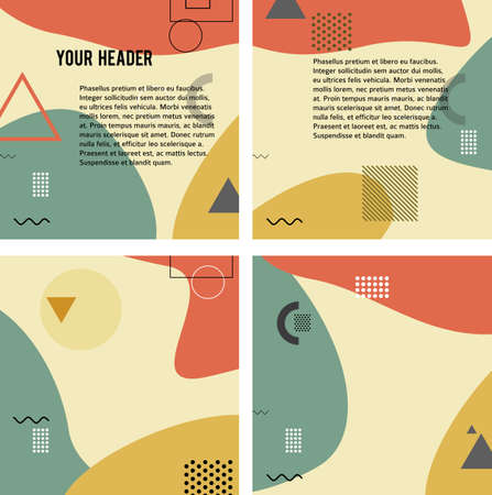 Design elements presentation template - set of stories banner background, summer sale can use for, website, mobile app, poster, flyer, coupon, gift card, smartphone templateのイラスト素材