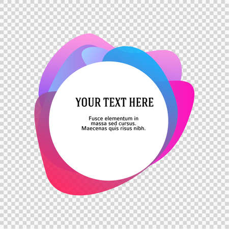 Label blank template, white background and Blurry gradient with lines circle ringのイラスト素材