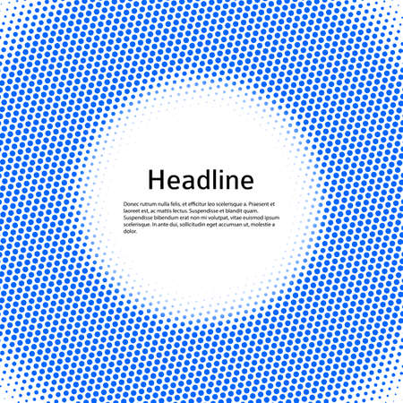 Design elements symbol Editable color halftone frame dot circle pattern on white background. Vector illustration  frame with black random dotsのイラスト素材