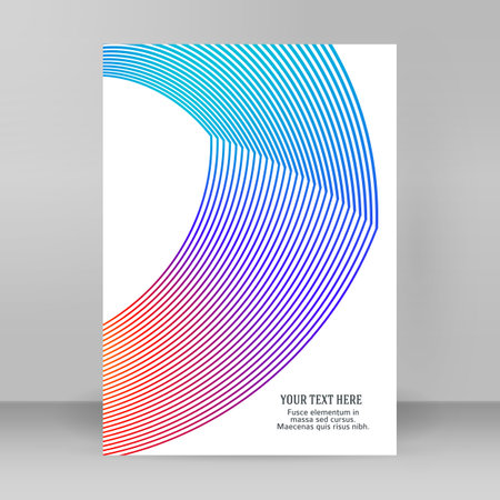 Design elements. Curved sharp corners many streak. Abstract vertical broken stripes on white background isolated. Creative band art. Vector illustration EPS 10. Black lines created using Blend Toolのイラスト素材