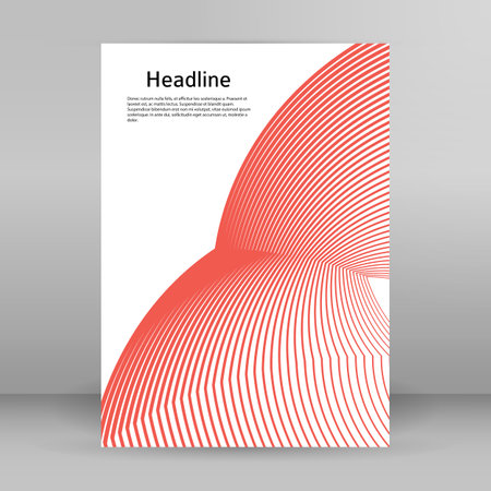 Design elements. Curved sharp corners many streak. Abstract vertical broken stripes on white background isolated. Creative band art. Vector illustration EPS 10. Black lines created using Blend Toolのイラスト素材