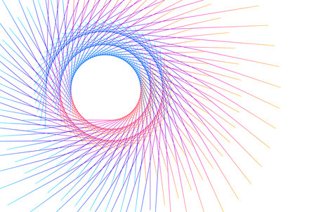 Abstract spiral rainbow design element on white background of twist lines. Vector Illustration eps 10 Golden ratio traditional proportions vector icon Fibonacci spiral. for elegant business cardのイラスト素材