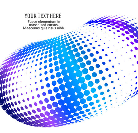 Design elements symbol Editable icon - Halftone circles, halftone dot pattern on white background. Vector illustration eps 10 frame with black abstract random dots for technology, electronicのイラスト素材