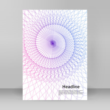 Business templates for multipurpose presentation. Easy editable vector EPS 10 layout. design brochure A4 format advertising, Northern Lights neon effect on purple background event party flyerのイラスト素材