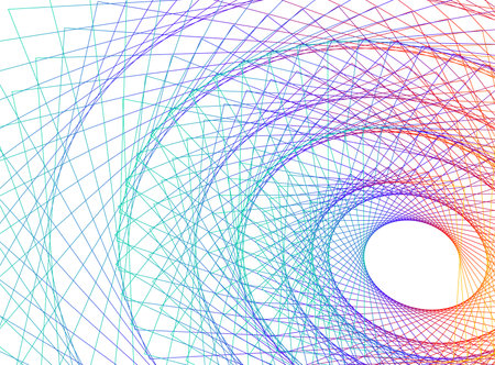 Abstract spiral rainbow design element on white background of twist lines. Vector Illustration eps 10 Golden ratio traditional proportions vector icon Fibonacci spiral. for elegant business cardのイラスト素材