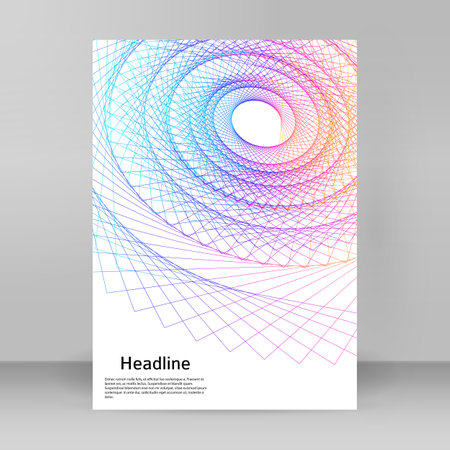 Business templates for multipurpose presentation. Easy editable vector EPS 10 layout. design brochure A4 format advertising, Northern Lights neon effect on purple background event party flyerのイラスト素材