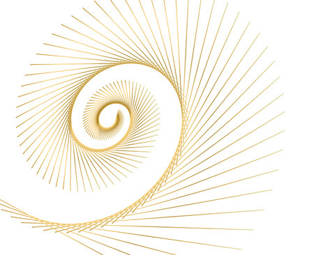 Abstract spiral rainbow design element on white background of twist lines. Vector Illustration eps 10 Golden ratio traditional proportions vector icon Fibonacci spiral. for elegant business cardのイラスト素材