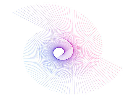 Abstract spiral rainbow design element on white background of twist lines. Vector Illustration eps 10 Golden ratio traditional proportions vector icon Fibonacci spiral. for elegant business cardのイラスト素材