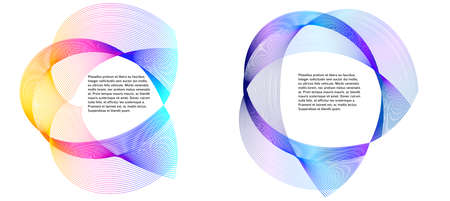 Design elements. Wave of many glittering lines. Abstract glow wavy stripes on white background isolated. Creative line art. Vector illustration EPS 10. Colourful waves with lines created using Blendのイラスト素材