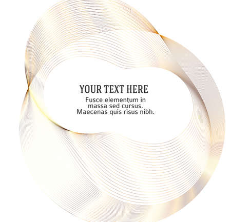 Design elements. Wave of many glittering lines. Abstract glow wavy stripes on white background isolated. Creative line art. Vector illustration EPS 10. Colourful waves with lines created using Blendのイラスト素材