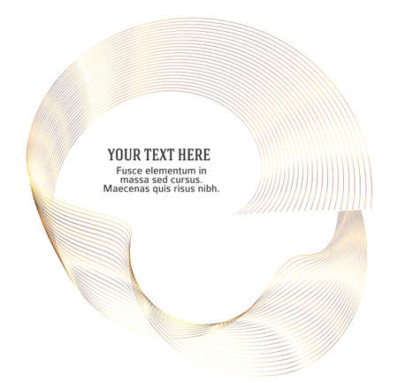 Design elements. Wave of many glittering lines. Abstract glow wavy stripes on white background isolated. Creative line art. Vector illustration EPS 10. Colourful waves with lines created using Blendのイラスト素材