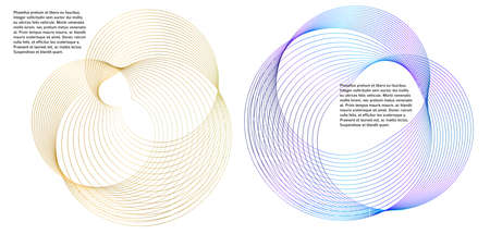 Design elements. Wave of many glittering lines. Abstract glow wavy stripes on white background isolated. Creative line art. Vector illustration EPS 10. Colourful waves with lines created using Blendのイラスト素材