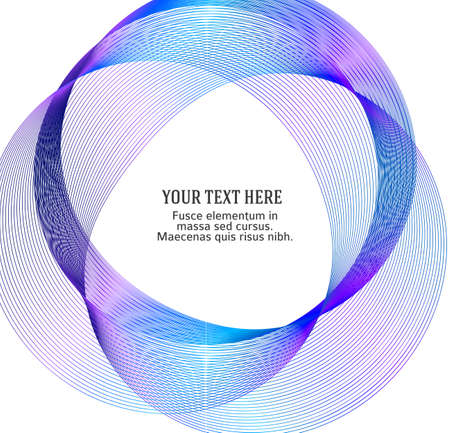 Design elements. Wave of many glittering lines. Abstract glow wavy stripes on white background isolated. Creative line art. Vector illustration EPS 10. Colourful waves with lines created using Blendのイラスト素材