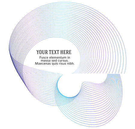 Design elements. Wave of many glittering lines. Abstract glow wavy stripes on white background isolated. Creative line art. Vector illustration EPS 10. Colourful waves with lines created using Blendのイラスト素材