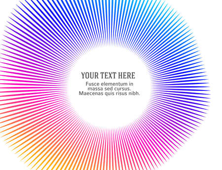 Design elements. Wave of many purple lines circle ring. Abstract vertical wavy stripes on white background isolated. Vector illustration EPS 10. Colourful waves with lines created using Blend Toolのイラスト素材
