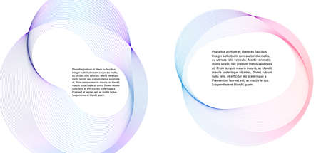 Design elements. Wave of many glittering lines. Abstract glow wavy stripes on white background isolated. Creative line art. Vector illustration EPS 10. Colourful waves with lines created using Blendのイラスト素材