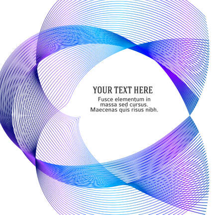 Design elements. Wave of many glittering lines. Abstract glow wavy stripes on white background isolated. Creative line art. Vector illustration EPS 10. Colourful waves with lines created using Blendのイラスト素材