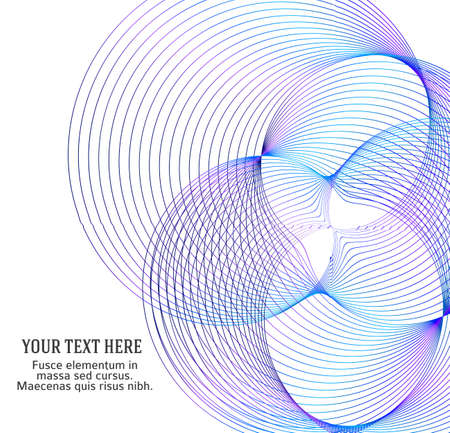 Design elements. Wave of many glittering lines. Abstract glow wavy stripes on white background isolated. Creative line art. Vector illustration EPS 10. Colourful waves with lines created using Blendのイラスト素材