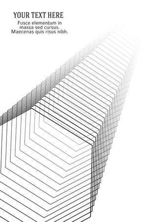 Design element rotation intersection overlay thin lines forms frame for background presentation. Vector illustration EPS 10 for new product newsletters, technology graphics, report firm, industrialのイラスト素材