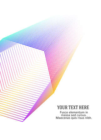 Design element rotation intersection overlay thin lines forms frame for background presentation. Vector illustration EPS 10 for new product newsletters, technology graphics, report firm, industrialのイラスト素材