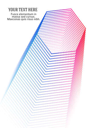 Design element rotation intersection overlay thin lines forms frame for background presentation. Vector illustration EPS 10 for new product newsletters, technology graphics, report firm, industrialのイラスト素材
