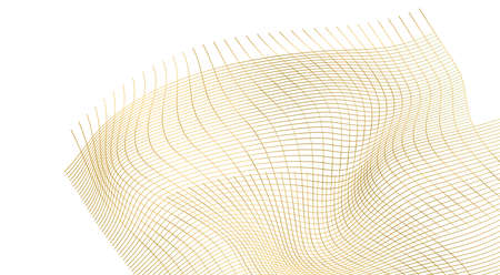 Design elements. Wave of many glittering lines circle ring. Abstract glow wavy stripes on white background isolated. Vector illustration EPS 10. Glitter waves with lines created using Blend Toolのイラスト素材