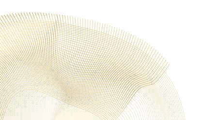 Design elements. Wave of many glittering lines circle ring. Abstract glow wavy stripes on white background isolated. Vector illustration EPS 10. Glitter waves with lines created using Blend Toolのイラスト素材