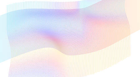 Design elements. Wave of many glittering lines circle ring. Abstract glow wavy stripes on white background isolated. Vector illustration EPS 10. Glitter waves with lines created using Blend Toolのイラスト素材