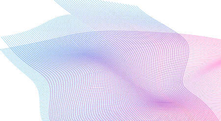 Design elements. Wave of many glittering lines circle ring. Abstract glow wavy stripes on white background isolated. Vector illustration EPS 10. Glitter waves with lines created using Blend Toolのイラスト素材