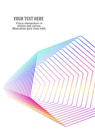 Design element rotation intersection overlay thin lines forms frame for background presentation. Vector illustration EPS 10 for new product newsletters, technology graphics, report firm, industrialのイラスト素材
